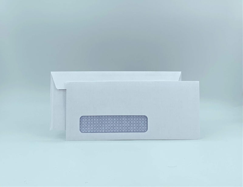Minas Envelope 500 Minas Envelope #10 Business Envelope 4 1/8 X 9 1/2  Left Window  Security  Premium 24lb. White  Gum Flap  500 Envelopes (Standard Window) - Image 3